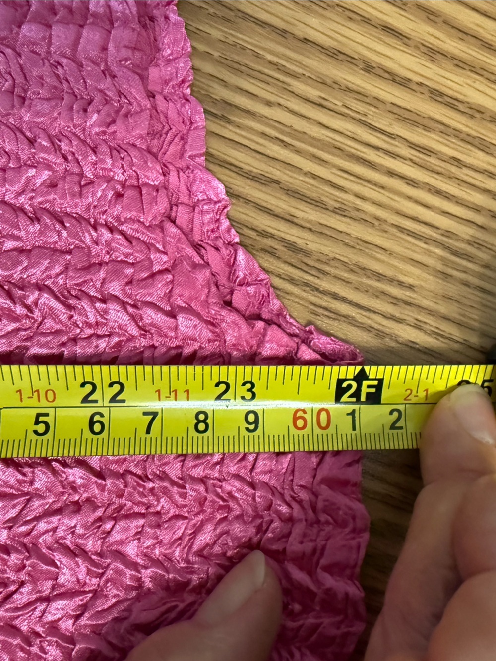 Dress Barn NWOT Career Hot Pink Crinkle-Gorgeous Sheen-Sleeveless Stretchy Top - Picture 4 of 8